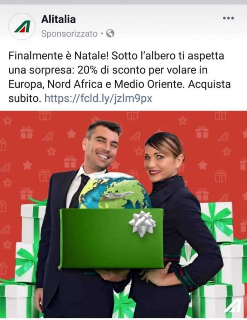 Alitalia, regalo di natale 20% DI SCONTO