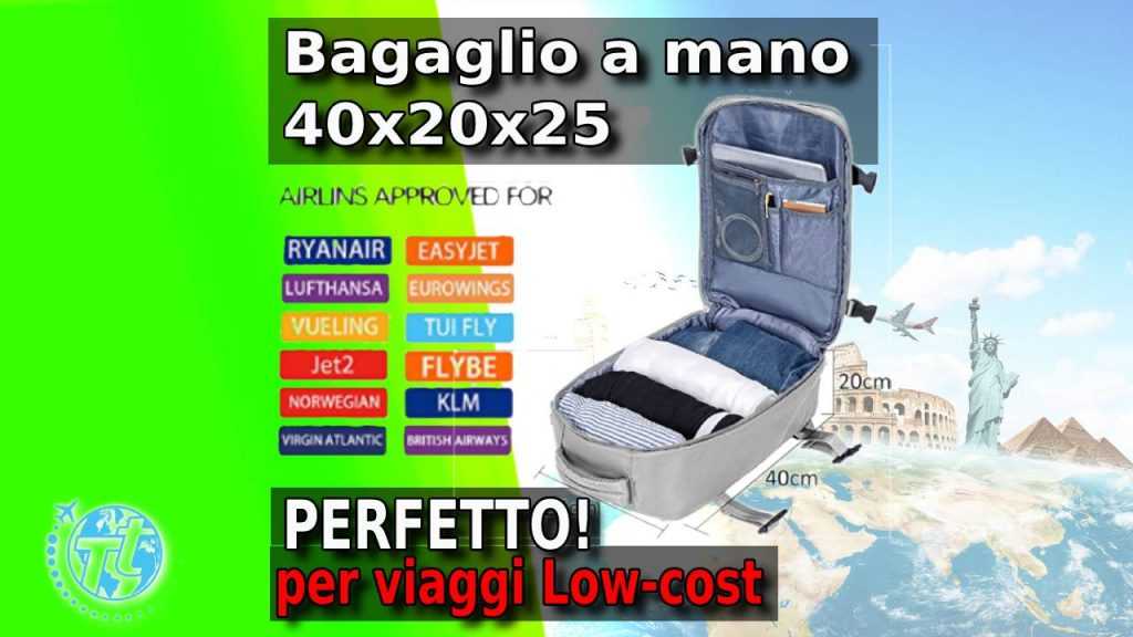 Zaino VMIKIV 2023: il bagaglio a mano ryanair 40x20x25 perfetto per i tuoi viaggi low cost
